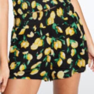 PINK VS Pink Smocked Waist Lemon prints Shorts | L